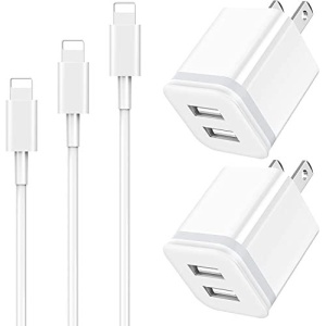 LUOATIP iPhone Charger Cable 3ft 6ft 10ft with Wall Plug, 5-Pack Long Charging