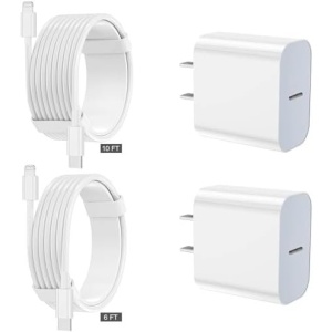 iPhone Charger fast charging [APPLE MFi Certified] 2 pack Apple Type C Wall