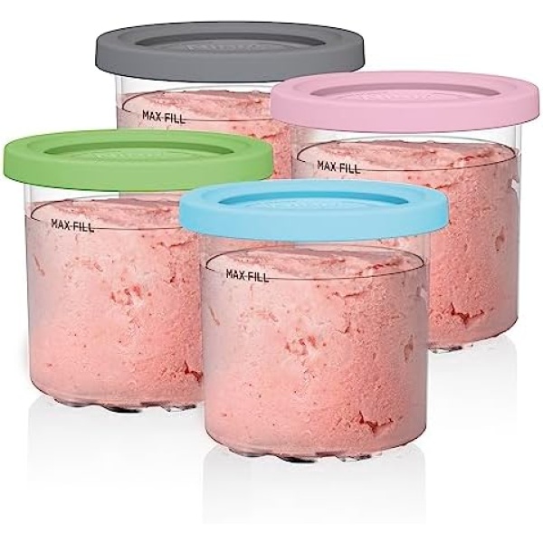 Ninja Creami Pints 4 Pack, Compatible with NC299AMZ & NC300s Series Creami Ice